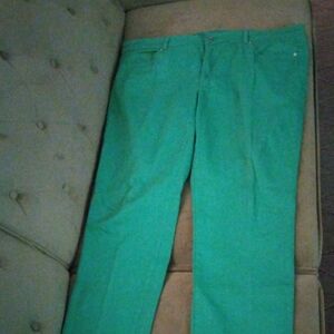 Liz Claiborne Bright Green Straight-Leg Jeans